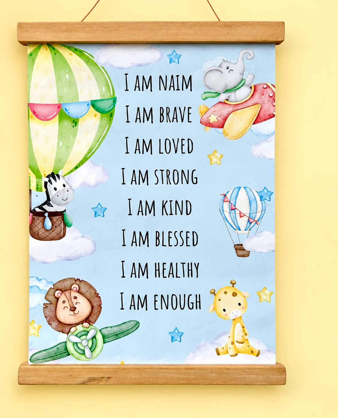 Sky Adventure Affirmation Canvas Print