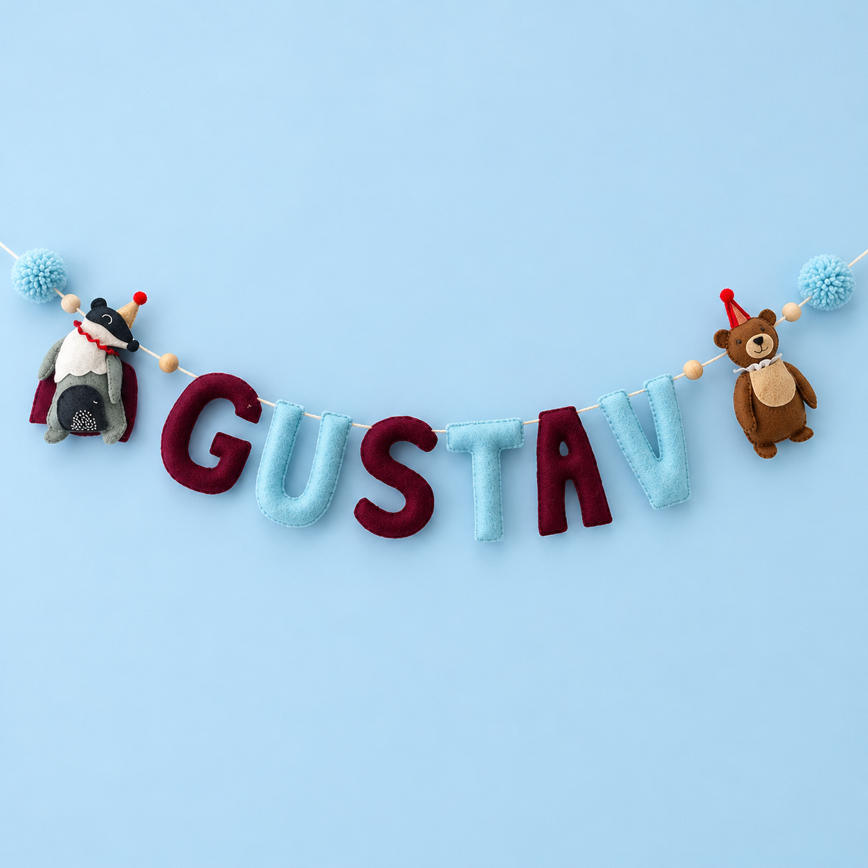 Woodland Party Name Hanging — Gustav
