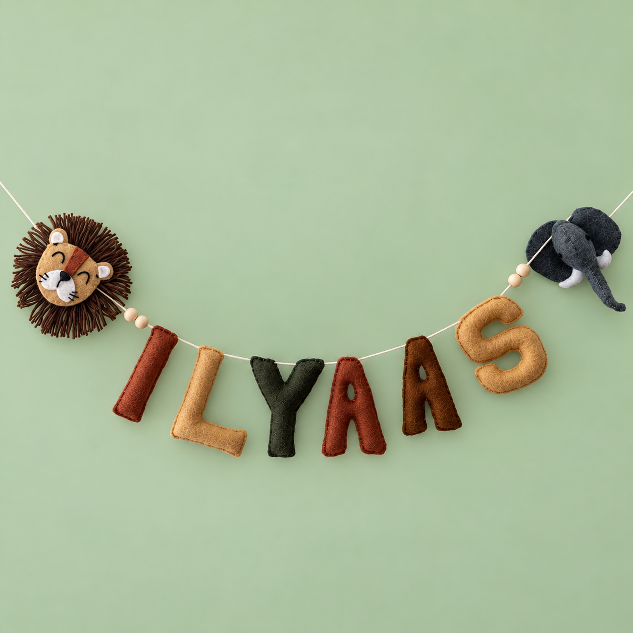 Earthy Safari Name Hanging — Ilyaas