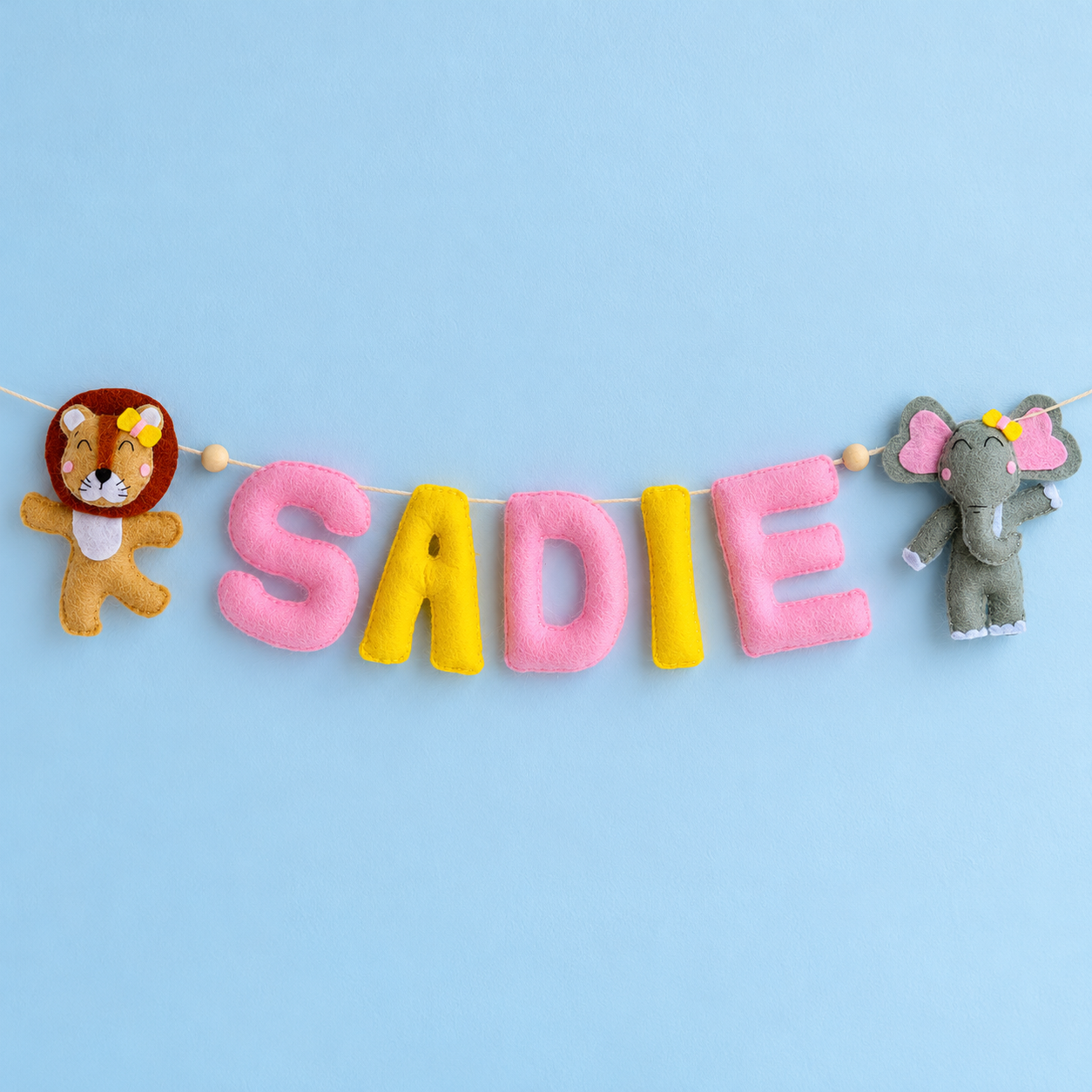 Bow Safari Name Hanging — Sadie