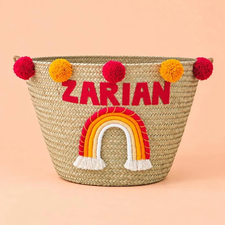 Warm Sunset Rainbow Basket