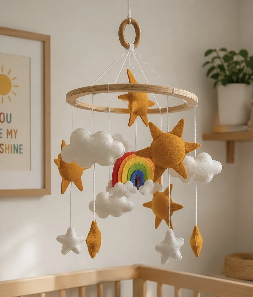 Sunshine & Rainbow Baby Mobile