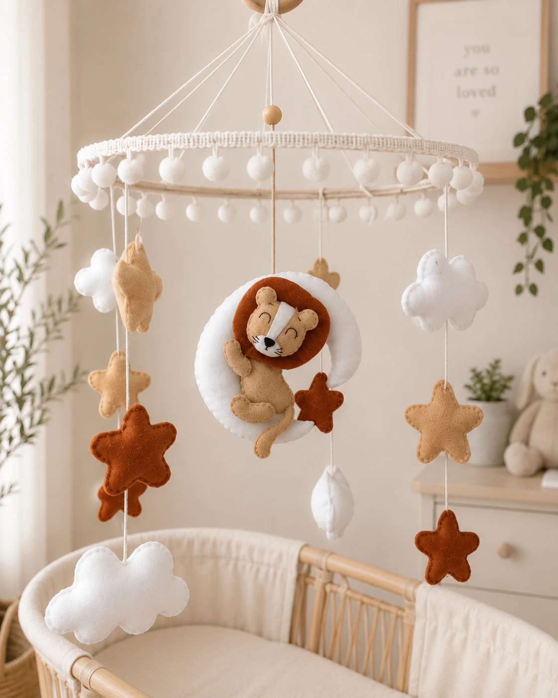 Lion on the Moon Baby Mobile