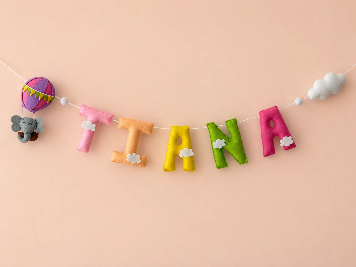 Hot Air Balloon Elephant Name Hanging