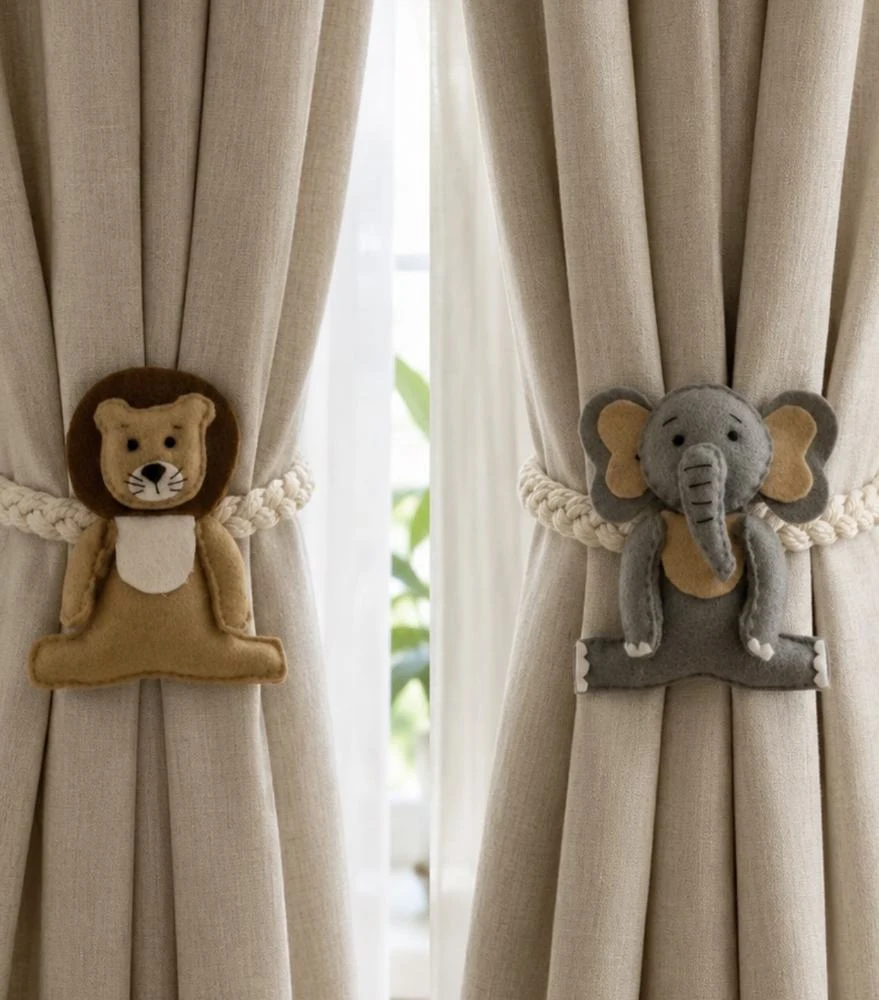 Felt Animal Curtain Tie