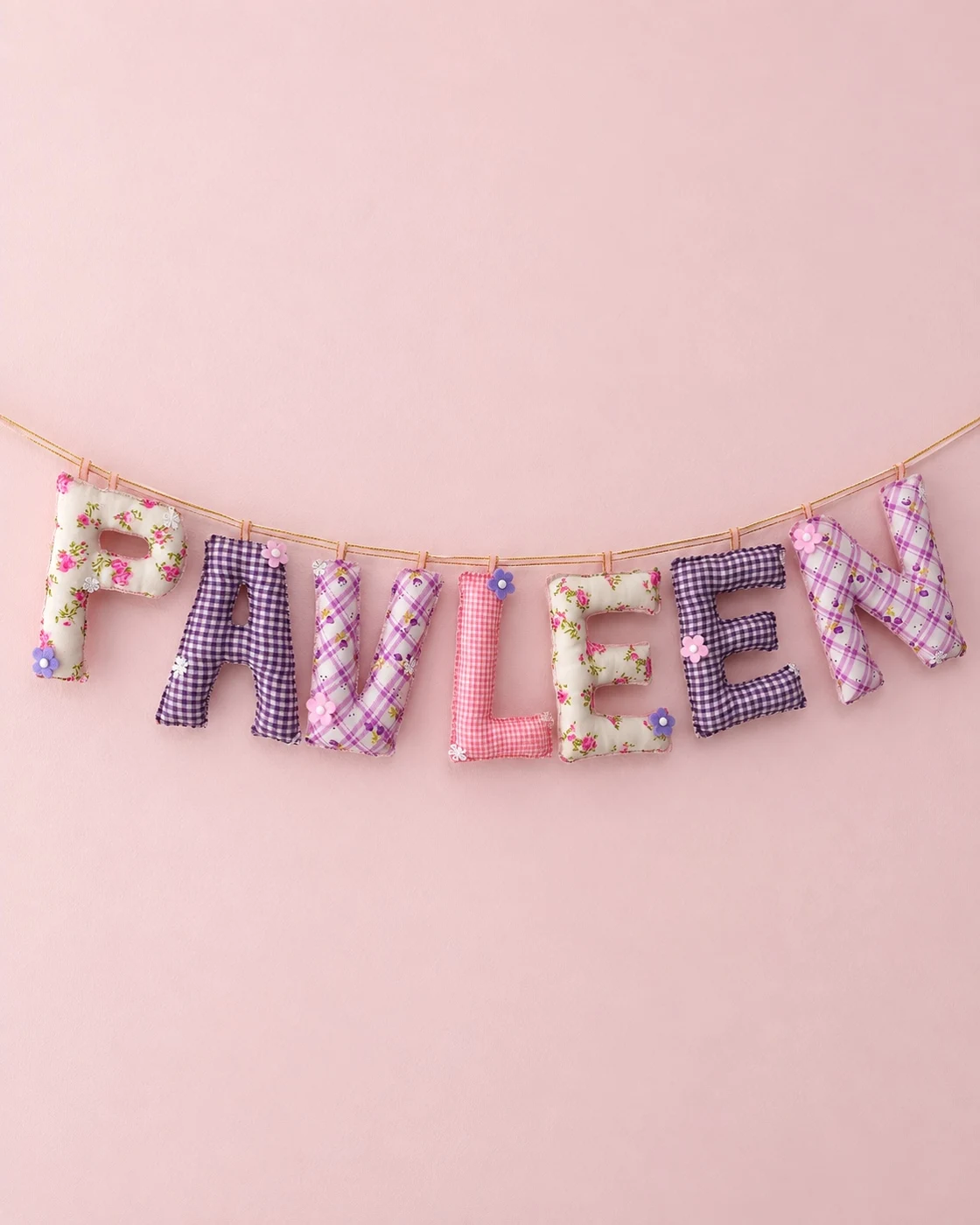 Fabric letters sample 2