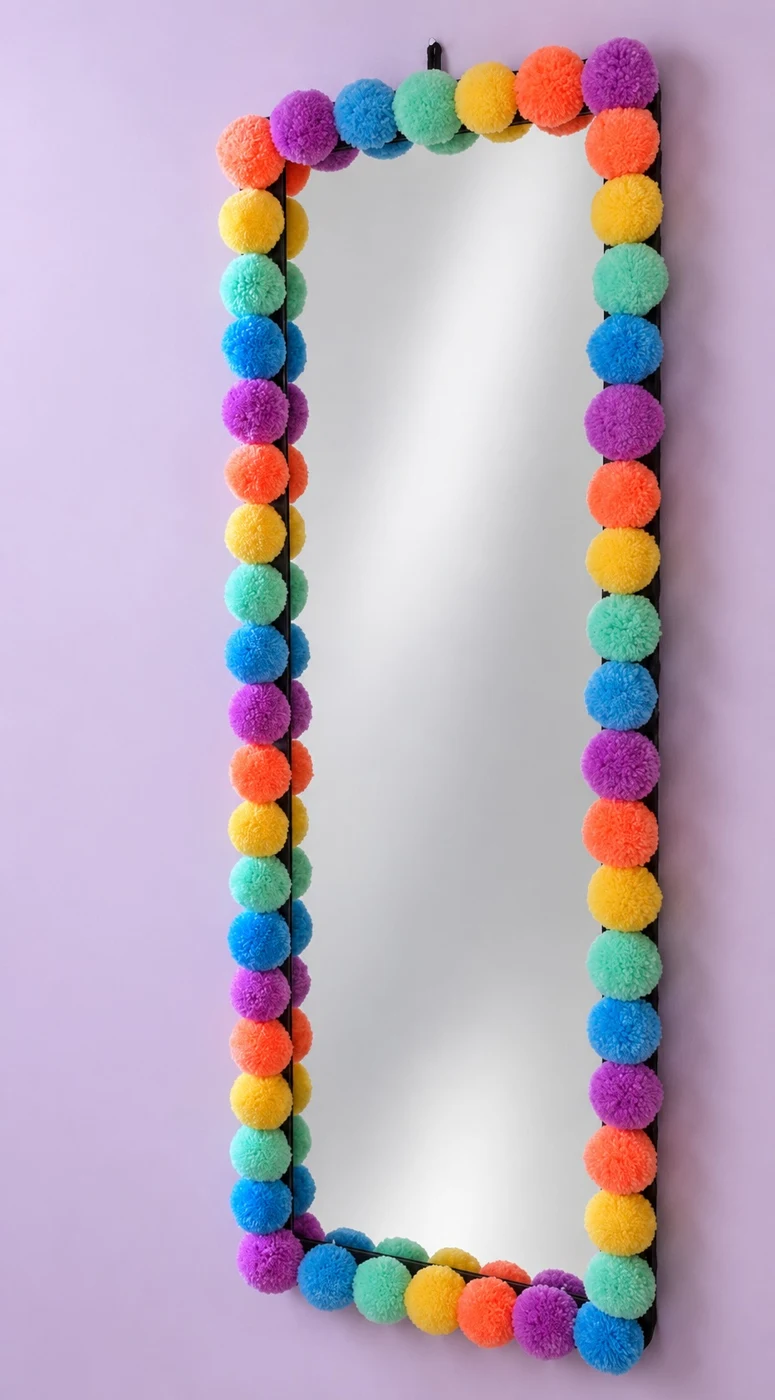 Full-Length Pom Pom Mirror