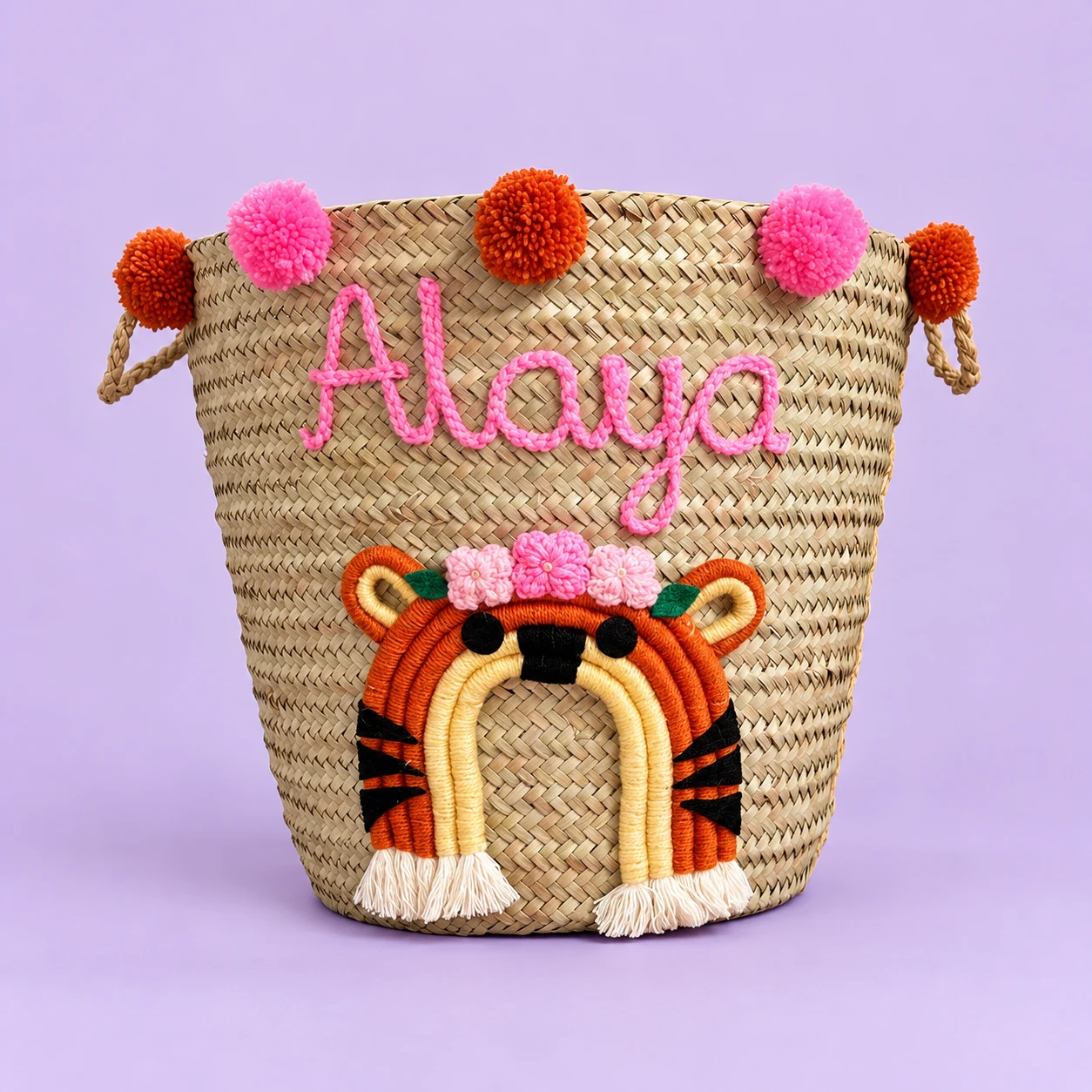 Flower Crown Tiger Basket