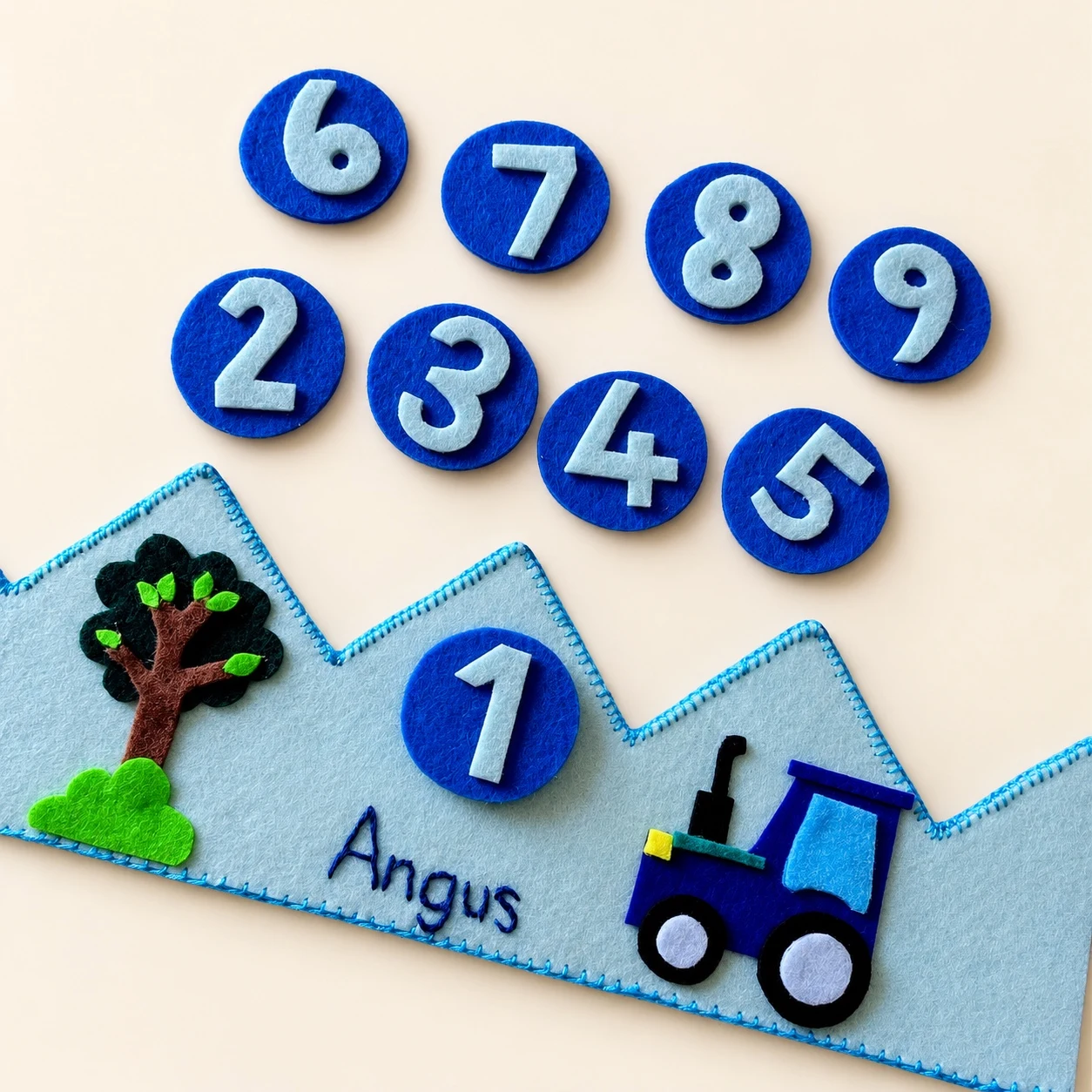 Angus Tractor Birthday Crown