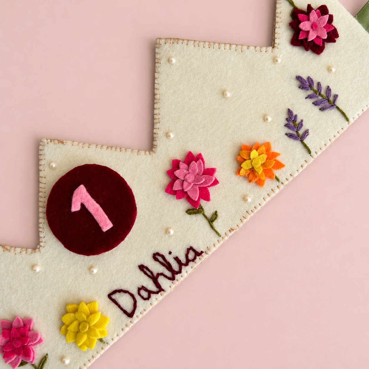 Dahlia Floral Birthday Crown photo 2