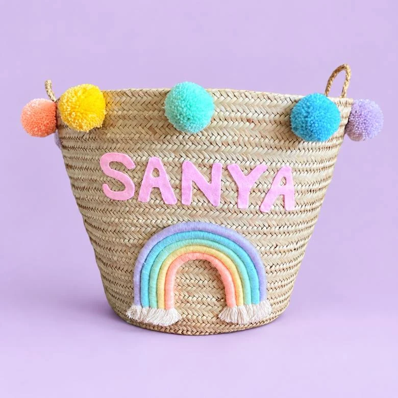 Candy Pastel Rainbow Basket