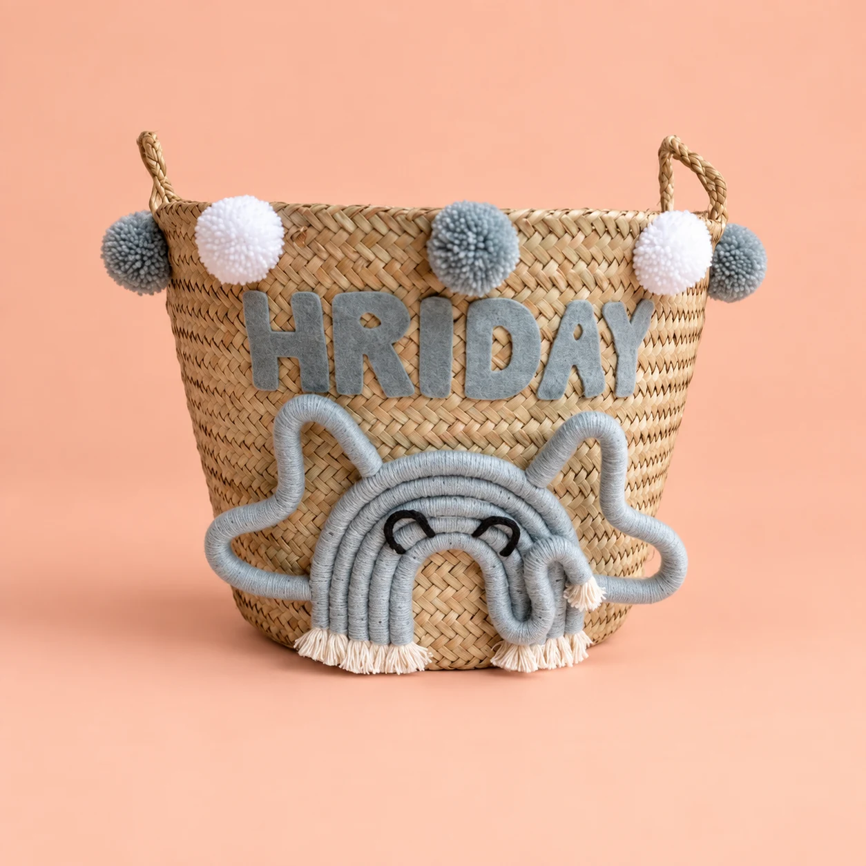 Cloud Grey Elephant Basket
