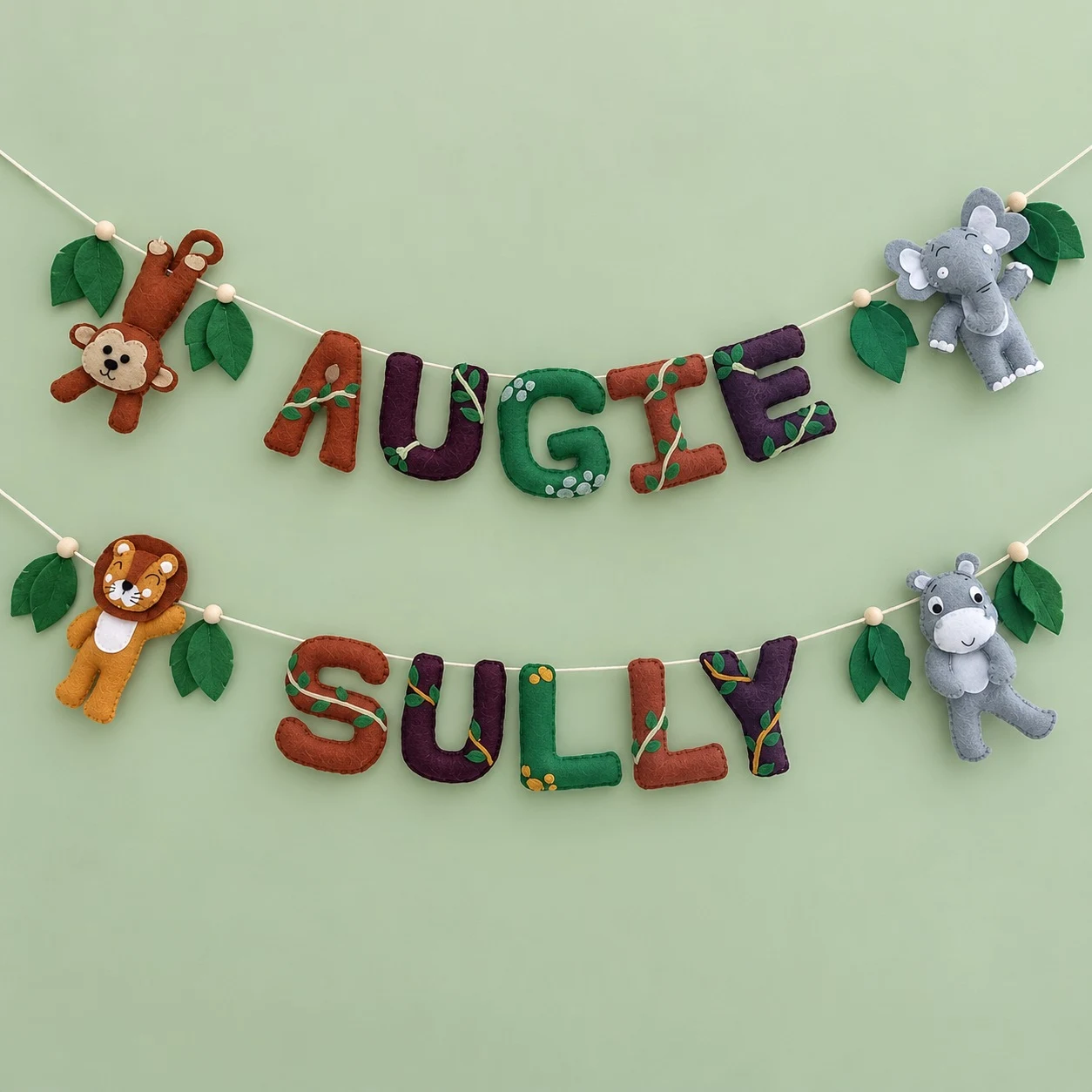 Felt name hangings