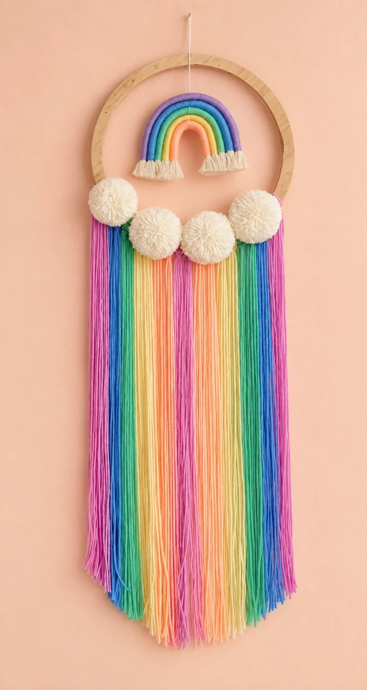 Rainbow Dream Catcher detail